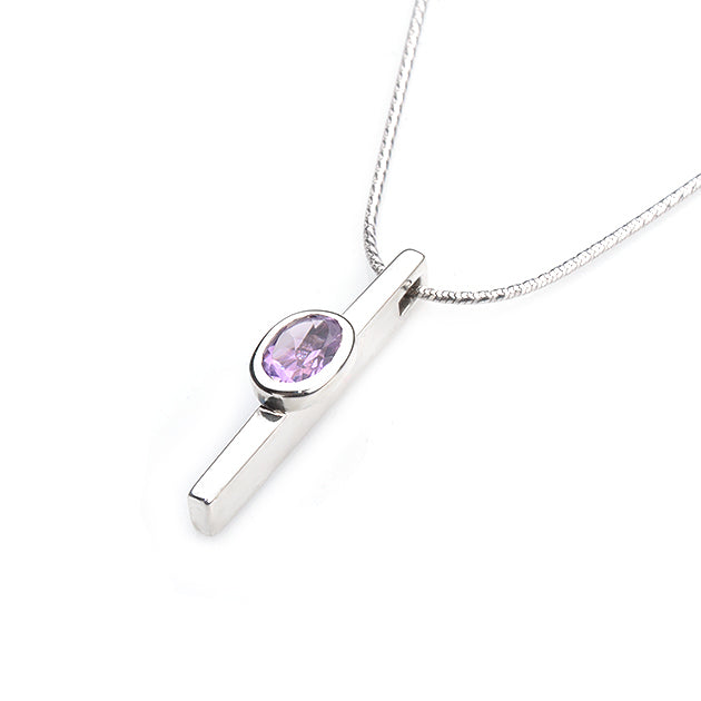 Silver and Amethyst S. Begermi Pendant