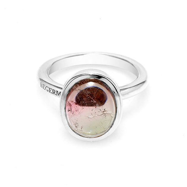 Silver and Tourmaline S. Begermi Ring