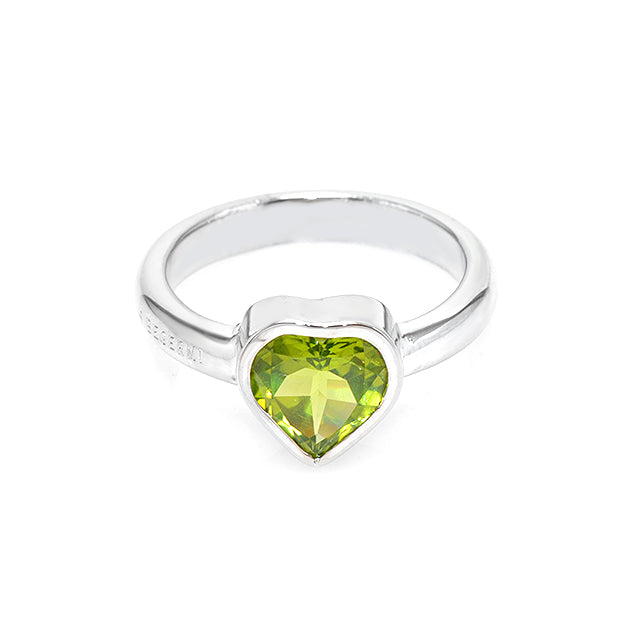 Silver and Peridot S. Begermi Ring