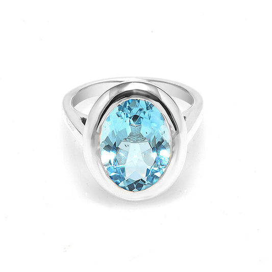 Silver and Blue Topaz S.Begermi Ring