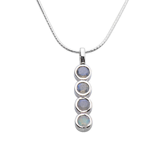 Silver and Labradorite Pendant