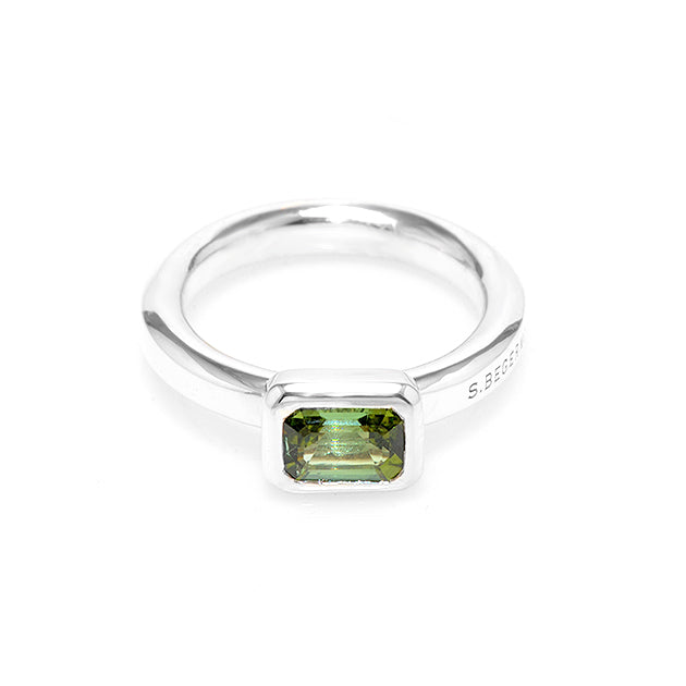 Silver and Tourmaline S.Begermi Ring
