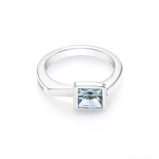 Silver and Aquamarine S.Begermi Ring